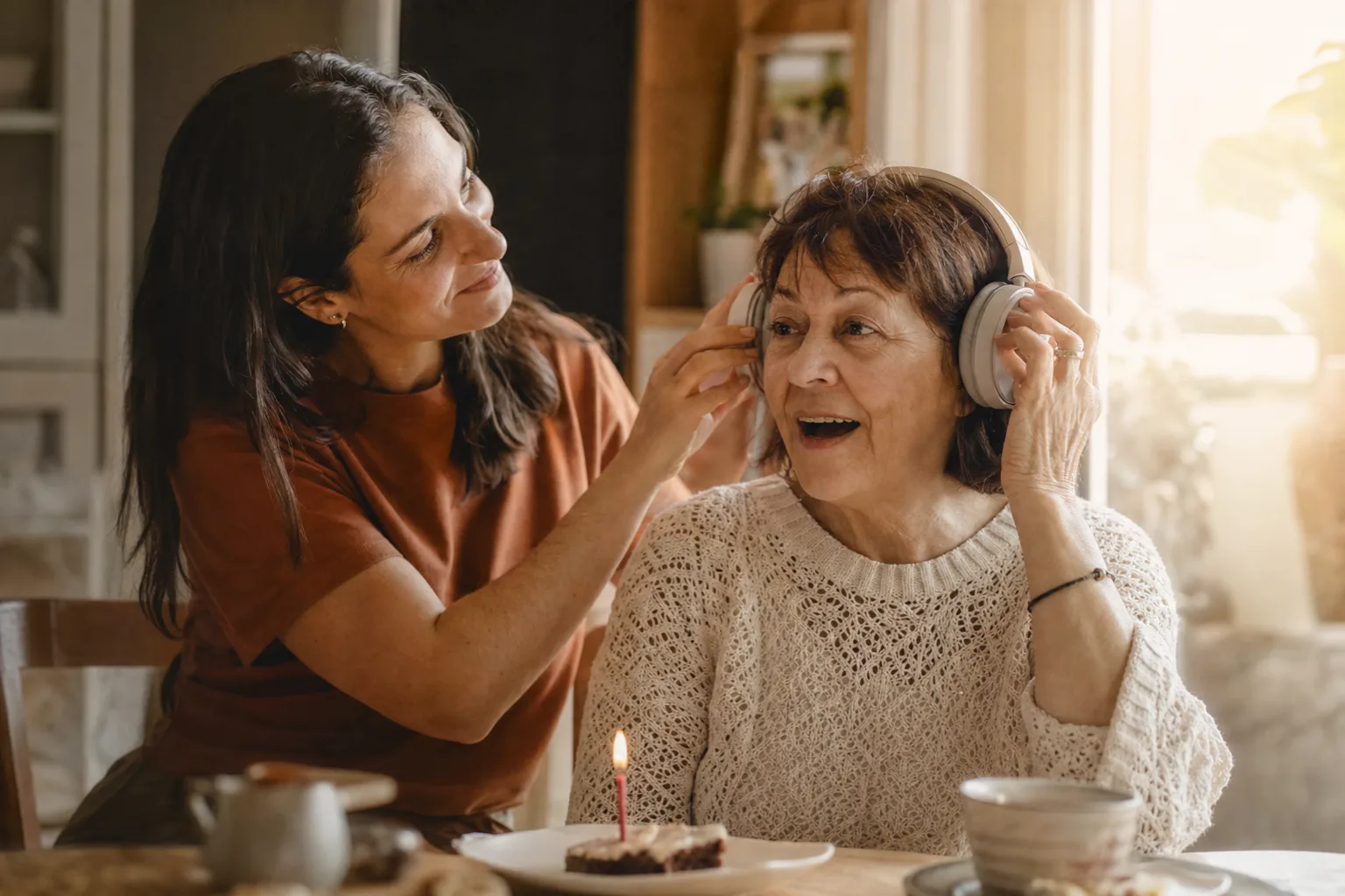 A una persona vengono messe le cuffie e sente la sua canzone per la prima volta